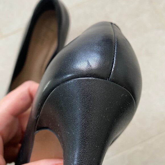 Collection by Clarks 100% Genuine Leather Black Comfortable High Heels - Picture 6 of 13